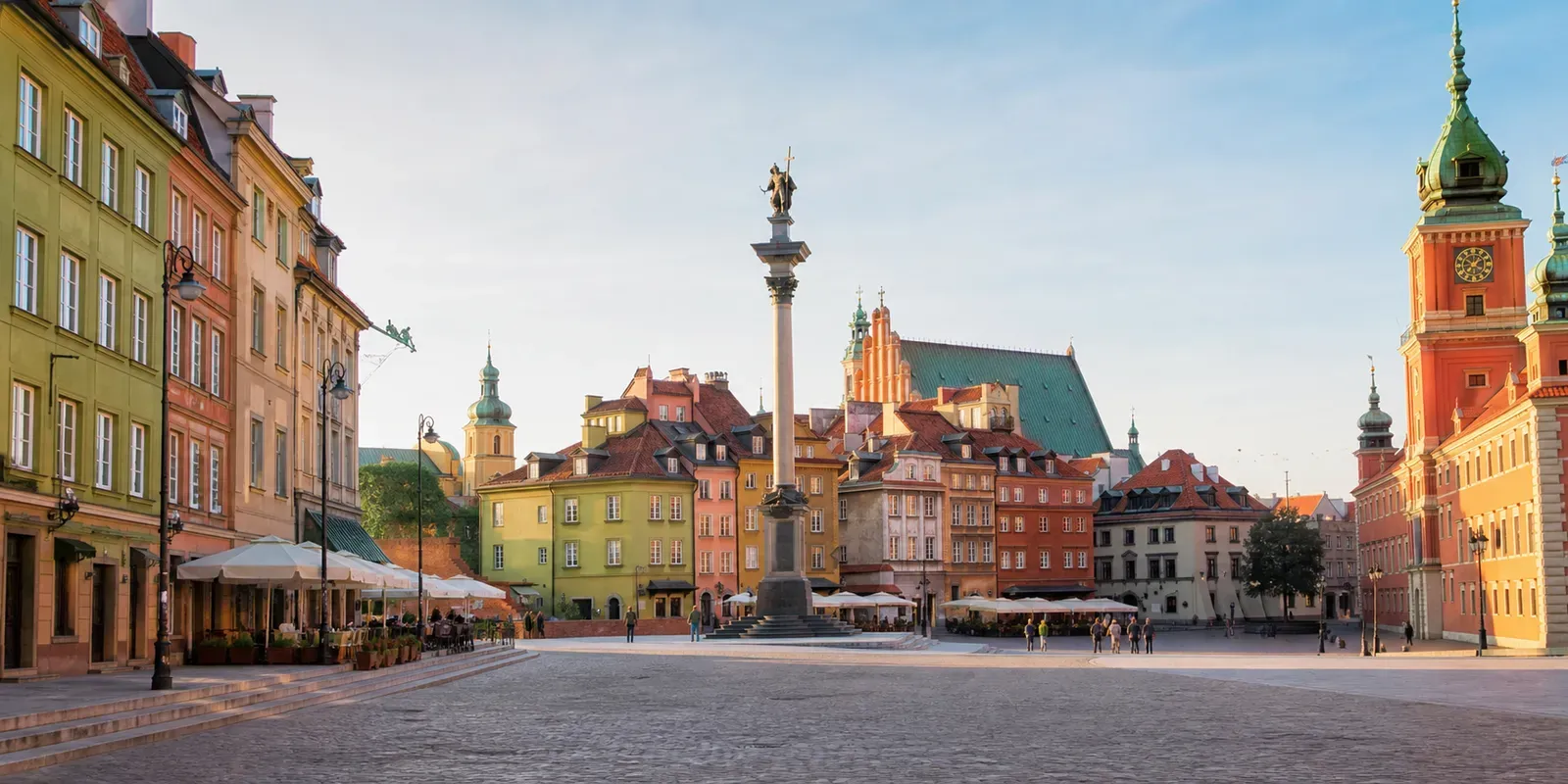 De historische oude binnenstad van Warschau in Polen