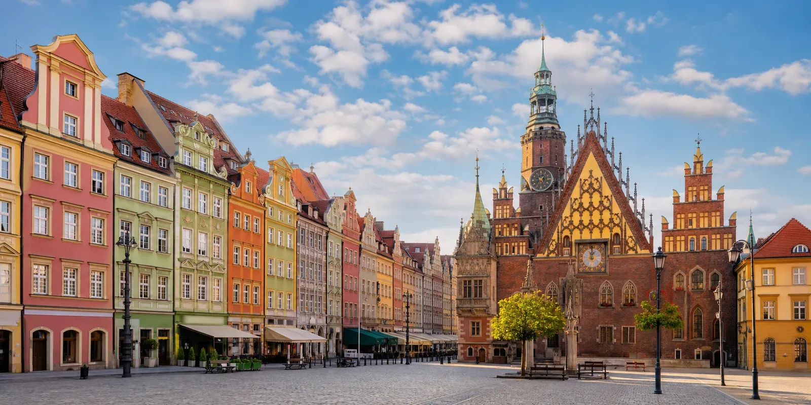Rynek we Wrocławiu w Polsce